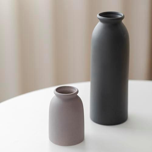 Set of 3 Small Ceramic Vases for Home Decor & Table Centrepieces