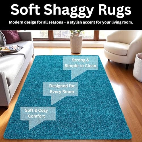 Shaggy Rugs for Living Room, Fluffy and Non Slip Rug